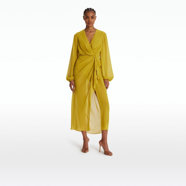 Prova Chartreuse Midi Dress - Image 6