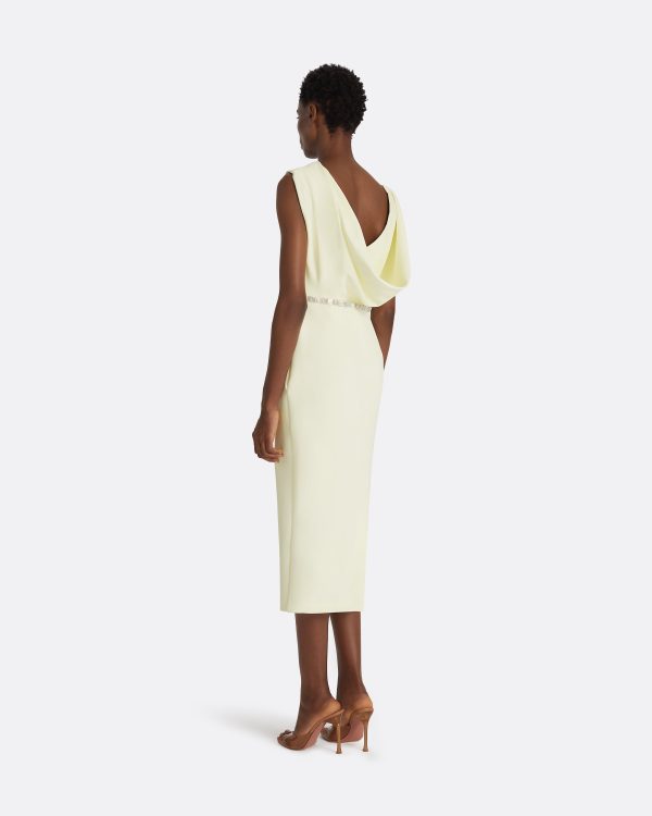 Koral Sorbet Midi Dress With Embroidered Belt - Image 2