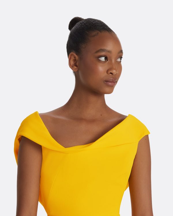 Koral Sunshine Yellow Midi Dress - Image 3