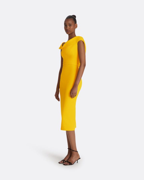 Koral Sunshine Yellow Midi Dress - Image 4