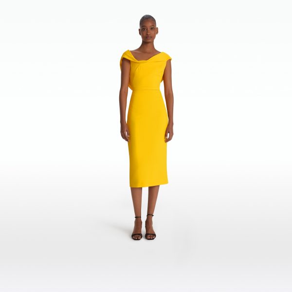 Koral Sunshine Yellow Midi Dress - Image 6