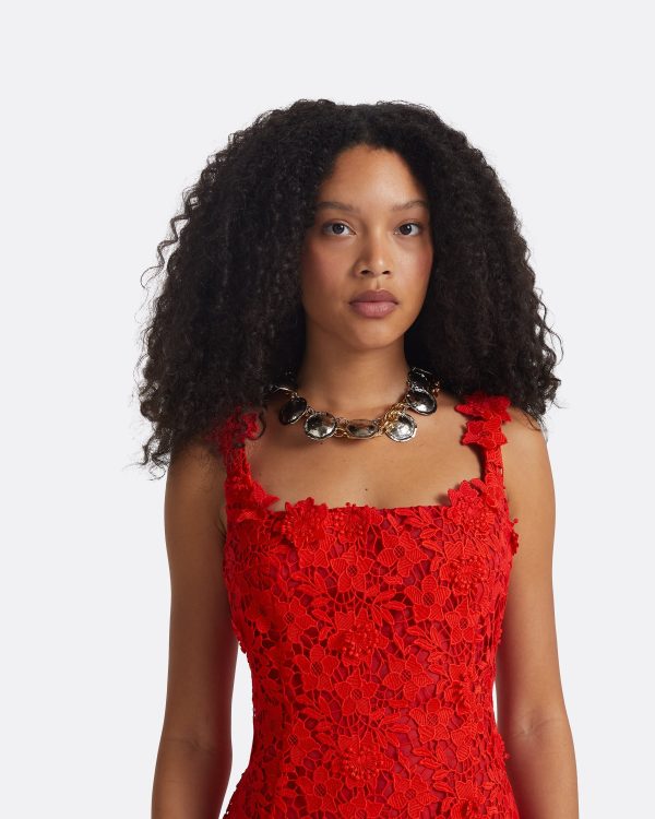 Marrie Lacquer Red Short Dresses - Image 3
