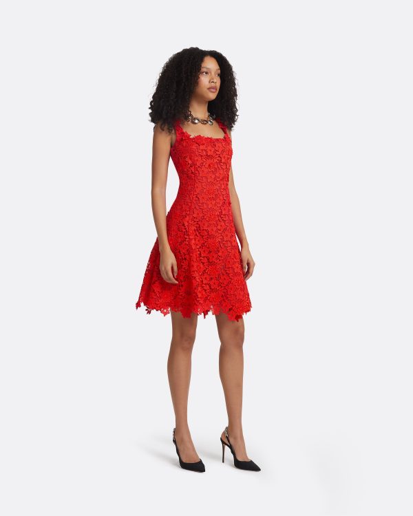 Marrie Lacquer Red Short Dresses - Image 4