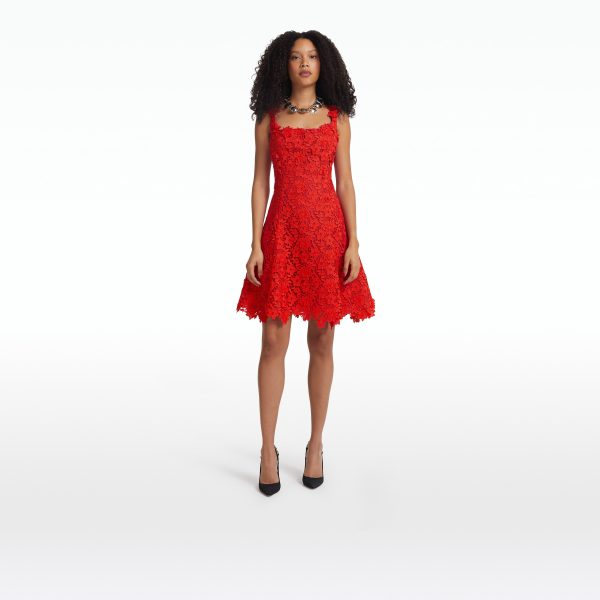 Marrie Lacquer Red Short Dresses - Image 6