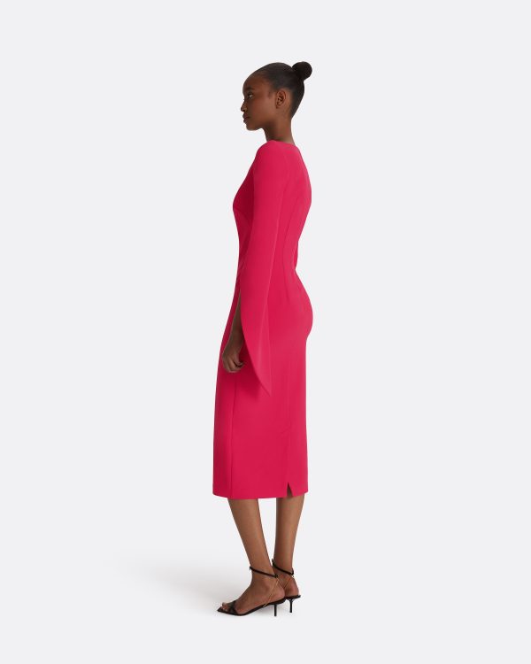 Evera Raspberry Midi Dress - Image 2