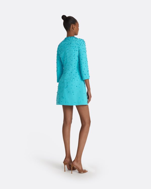 Renalle Aquamarine Short Dress - Image 2