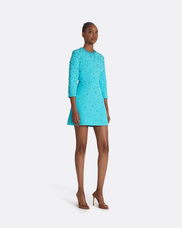 Renalle Aquamarine Short Dress - Image 4