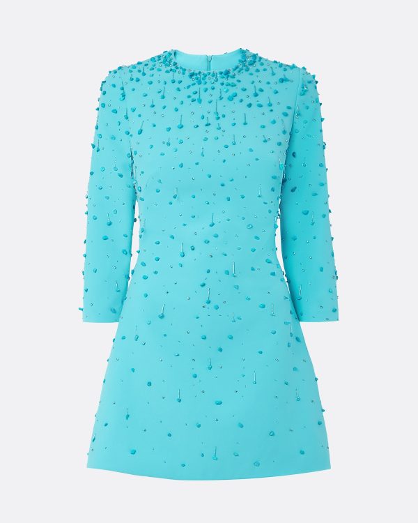 Renalle Aquamarine Short Dress - Image 5