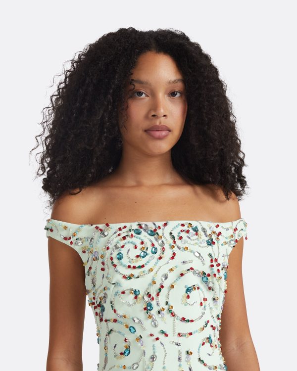 Josefine Spearmint Short Dress - Image 3