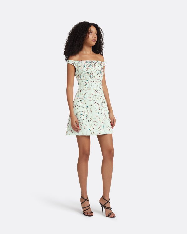 Josefine Spearmint Short Dress - Image 4