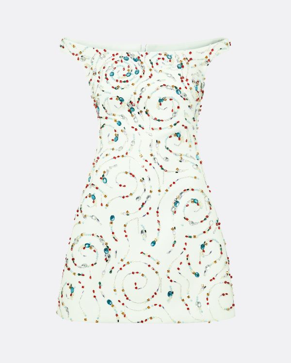 Josefine Spearmint Short Dress - Image 5