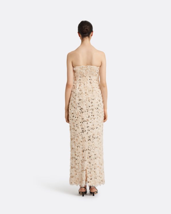 Beliz Ivory&Gold Midi Dress - Image 2