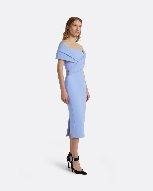 Iana Carolina Blue Midi Dress - Image 4