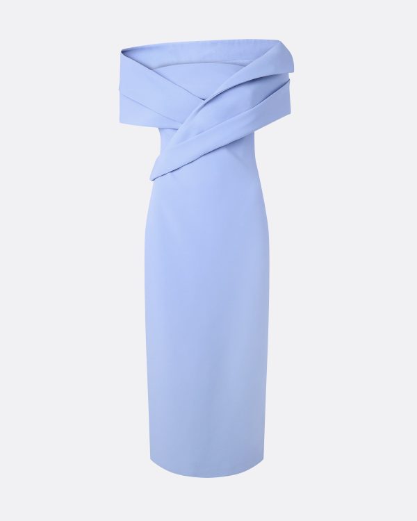 Iana Carolina Blue Midi Dress - Image 5