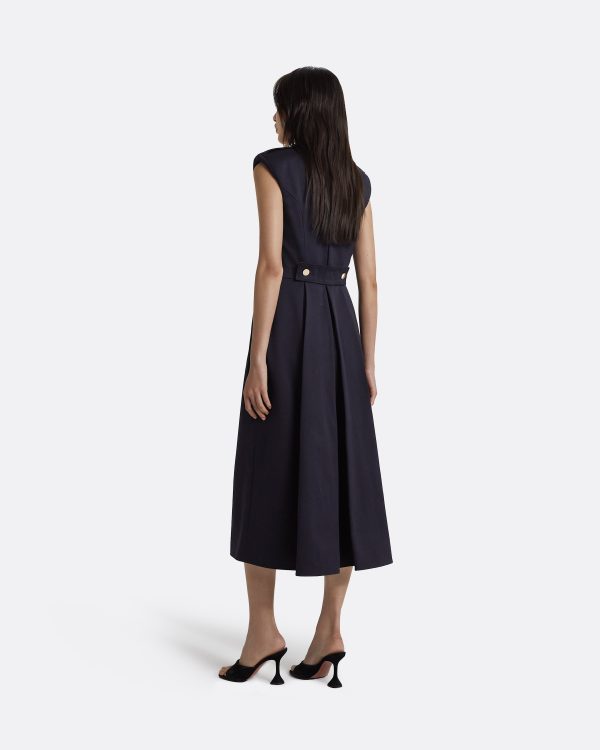 Lani Midnight Navy Midi Dress - Image 2