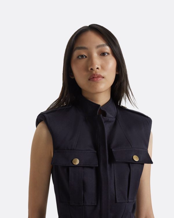 Lani Midnight Navy Midi Dress - Image 3