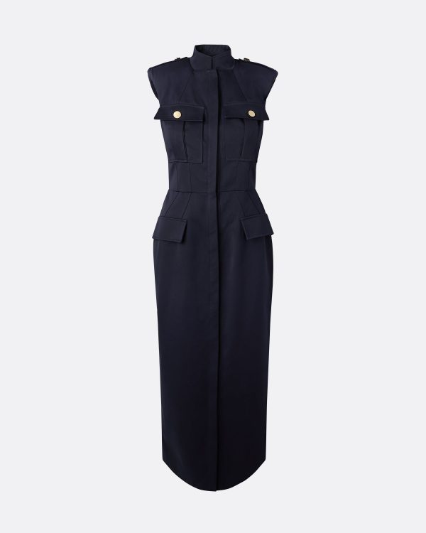 Lani Midnight Navy Midi Dress - Image 5