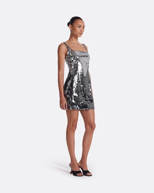 Guida Gunmetal Short Dress - Image 4