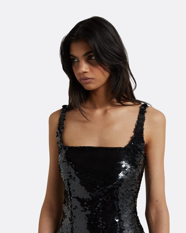 Guida Black Short Dress - Image 3
