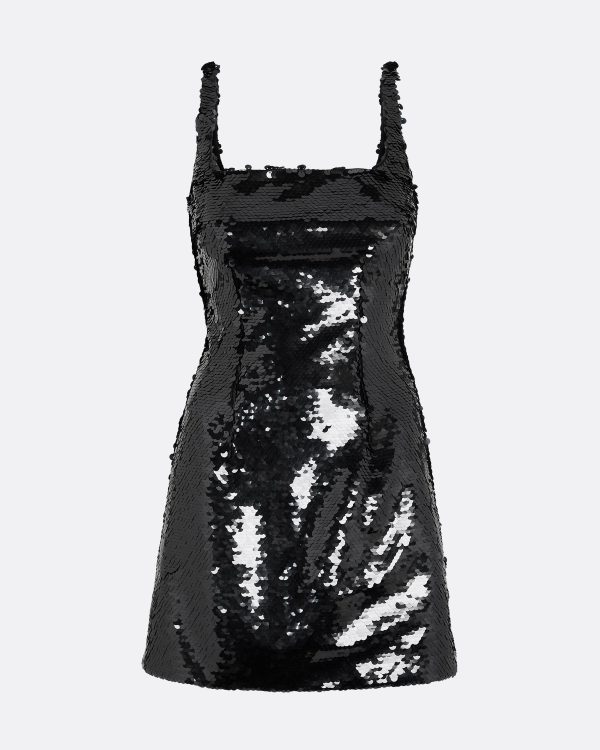 Guida Black Short Dress - Image 5