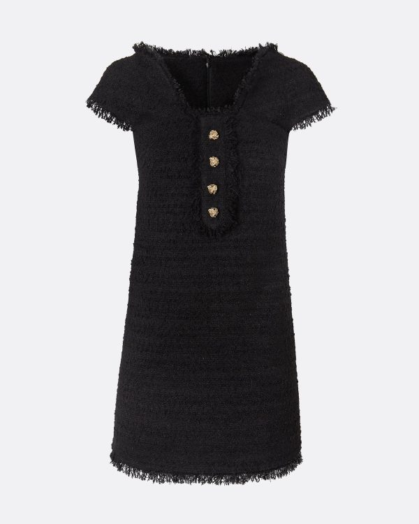 Marian Black Short Dress - Image 5