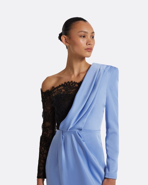 Suzie Carolina Blue & Black Short Dress - Image 3