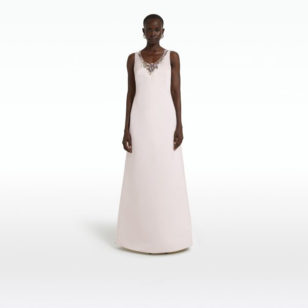 Mariam Barely Pink Long Dress - Image 6