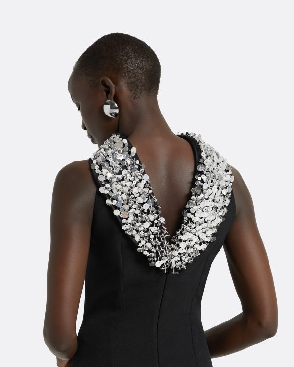 Holli Black Long Dress - Image 5