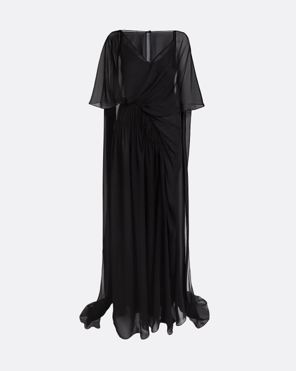 Halima Black Long Dress - Image 5