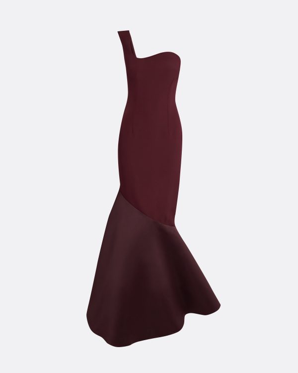 Banu Wine Long Dress - Image 5