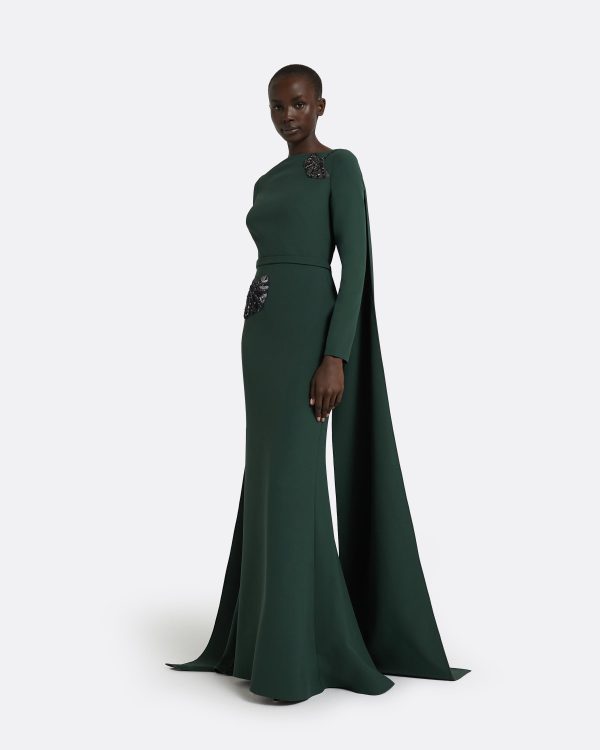 Ginevra Darkest Spruce Long Dress - Image 4