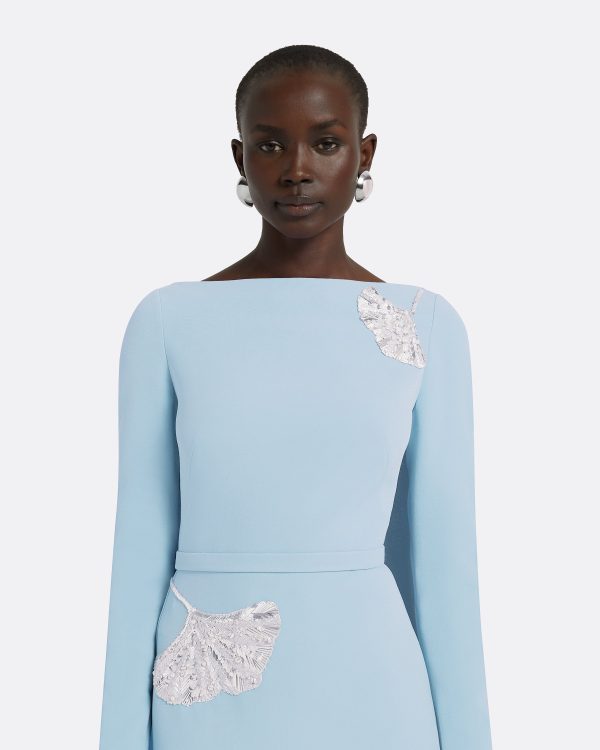 Ginevra Pale Blue Long Dress - Image 3
