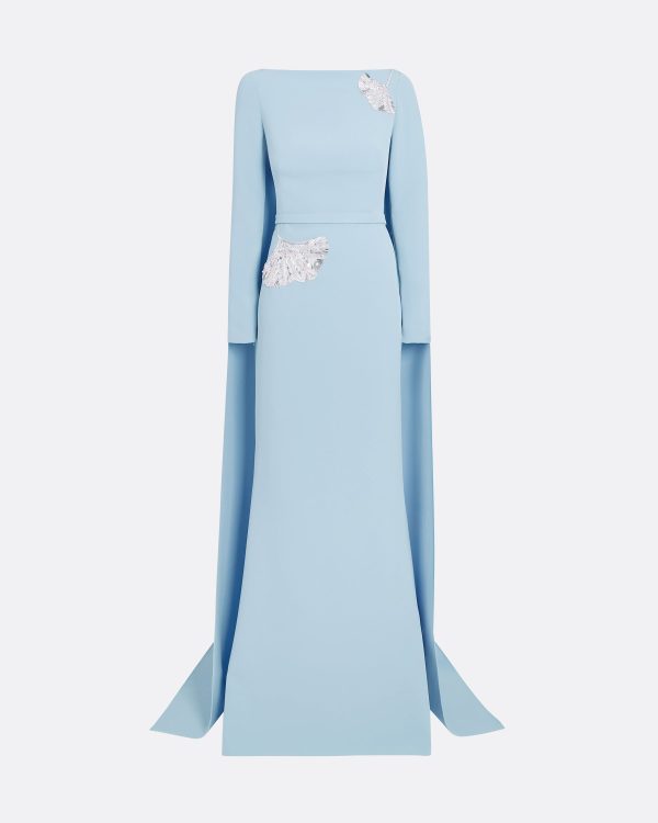 Ginevra Pale Blue Long Dress - Image 5