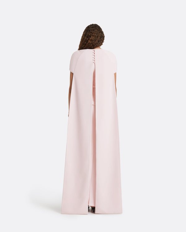Erkin Barely Pink Long Dress With Embroidered Belt - Image 2