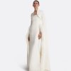Amari Ivory Feather-Trimmed Bolero And Soshin Dress - Image 4