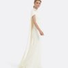 Ginkgo Flower Bud Embroidered Ivory Dress - Image 4