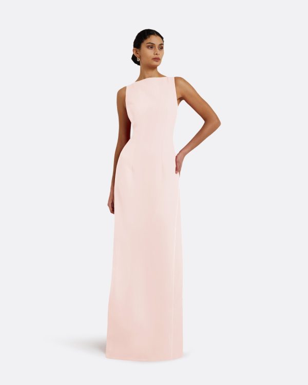 Celestia Pale Pink Long Dress