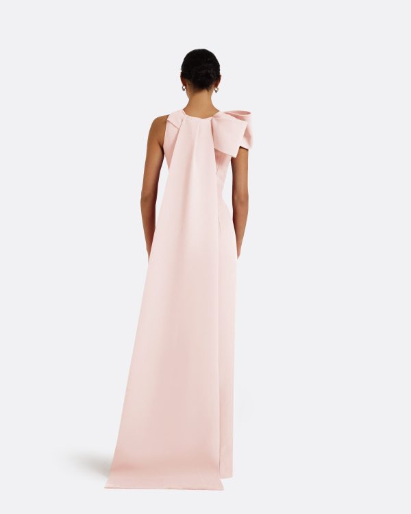 Celestia Pale Pink Long Dress - Image 2