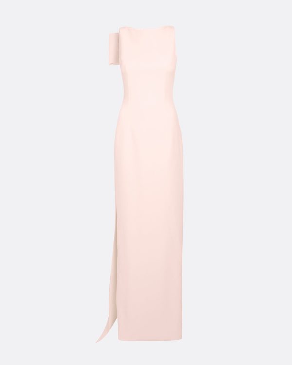 Celestia Pale Pink Long Dress - Image 5