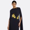 Talin Embroidered Midnight Navy Long Dress - Image 3