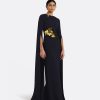 Talin Embroidered Midnight Navy Long Dress - Image 4