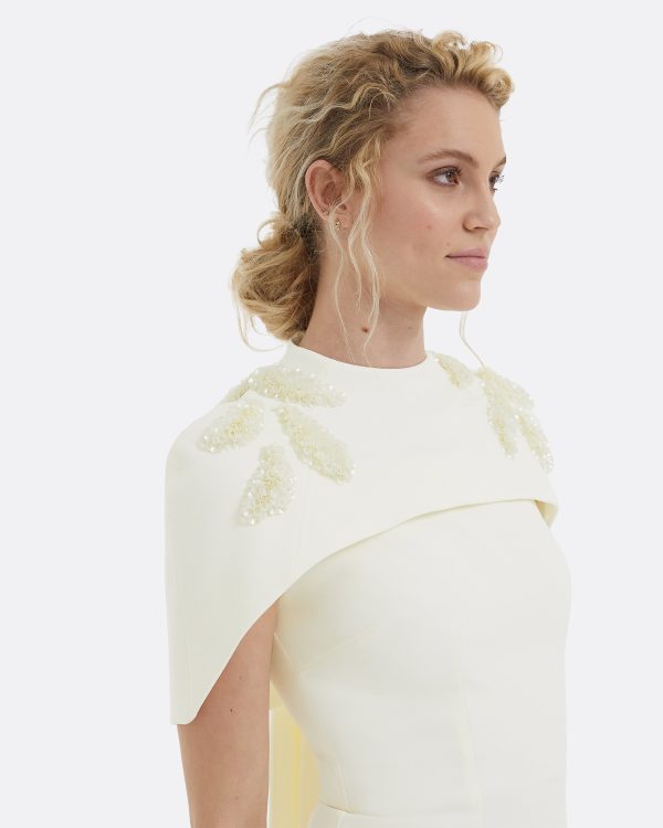 Kalika Curled Leaf Embroidered Long Dress - Image 3