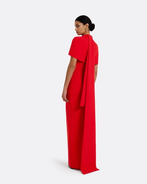 Kalika Scarlet Red Long Dress - Image 2