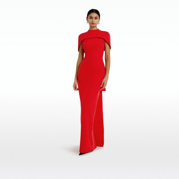Kalika Scarlet Red Long Dress - Image 6