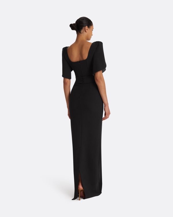 Dara Black Long Dress - Image 2