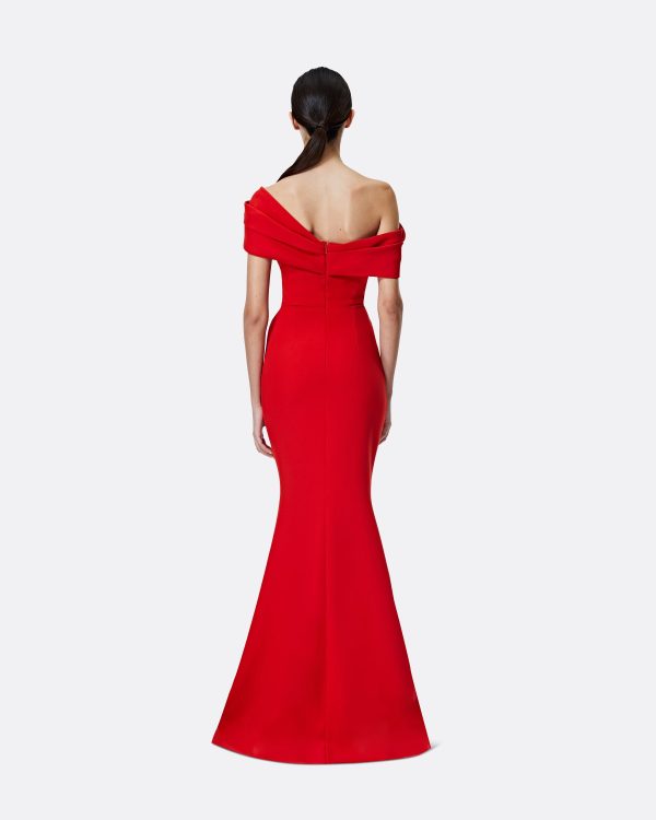 Rossa Dazzling Red Long Dress - Image 2