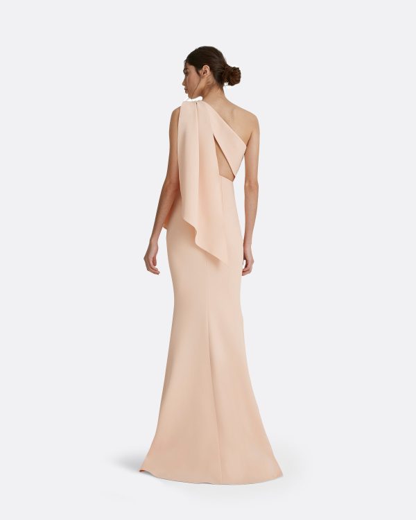 Elvie Peach Long Dress - Image 2