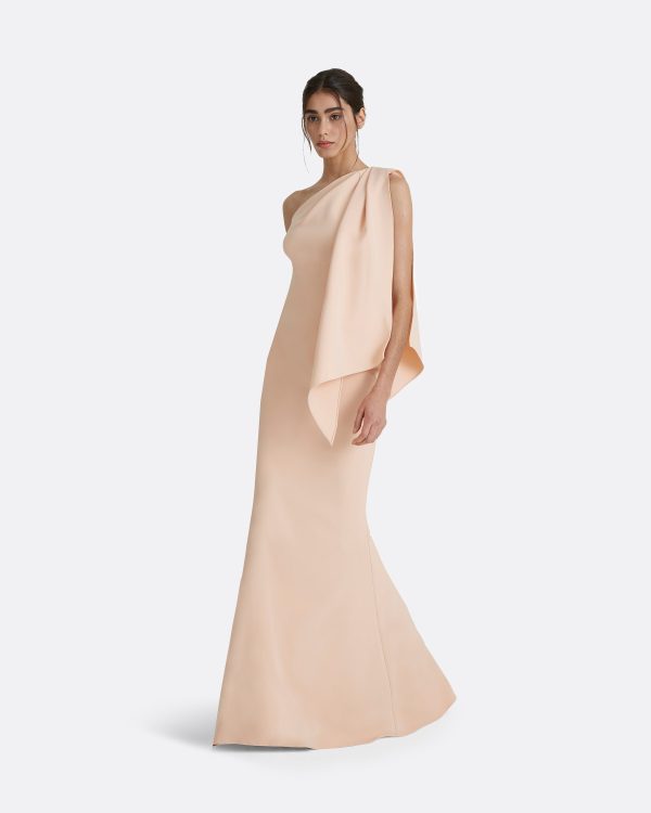 Elvie Peach Long Dress - Image 4