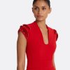 Dana Dazzling Red Long Dress - Image 3