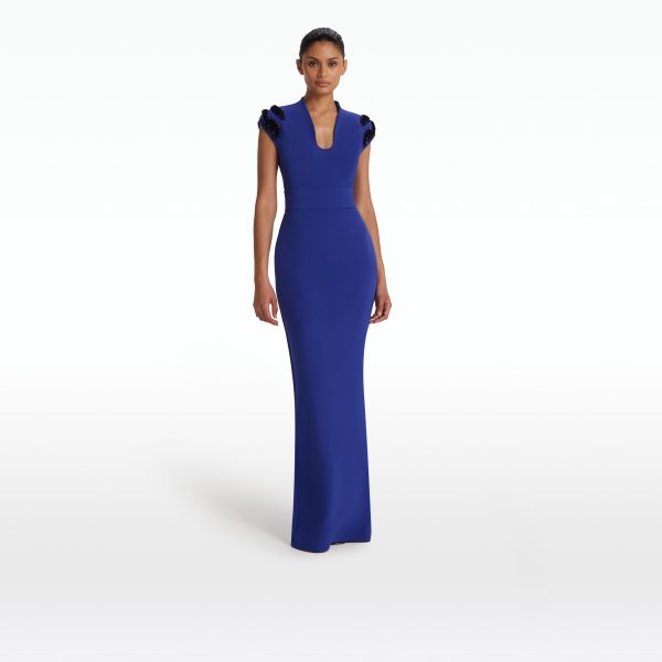 Dana Skiathos Blue Long Dress - Image 6
